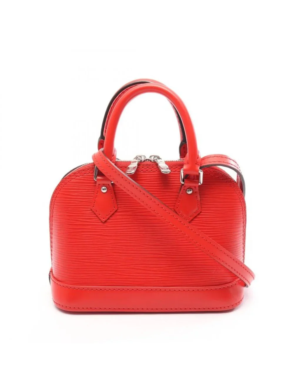 Louis Vuitton Shoulder Bag Nano Alma Epi Coquelicot 2-Way Leather